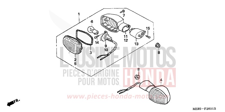 CLIGNOTANT (CBF600N/NA) de CBF600N ABS INTERSTELLAR BLACK METALLIC (NHA12D) de 2005